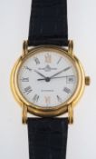 Baume & Mercier Classima an 18ct gold gentleman's wristwatch the white dial with Roman numerals,