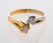 A modern 18ct gold, diamond crossover ring, size M Condition Report Weight 3.