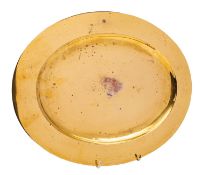 A silver gilt oval serving plate by Tessiers Ltd (Arthur Martin Parsons & Frank Herbert Parsons),