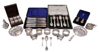 A collection of small silver,