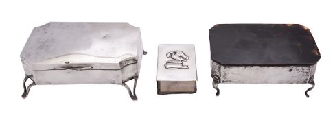 A silver and tortoiseshell jewellery casket by Horton & Allday, Birmingham 1923,