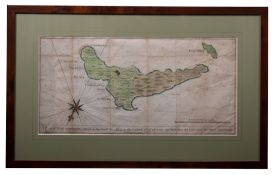 JUAN FERNANDES ISLAND: hand coloured map