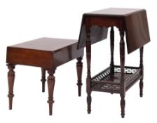 An Edwardian mahogany drop flap occasion