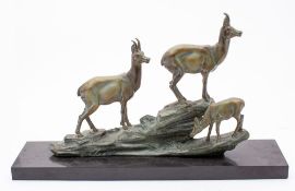 An Art Deco period patinated metal figur