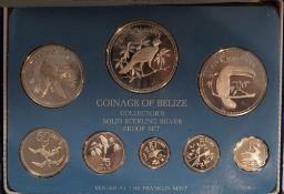 A cased set 'Coinage of Belize', maker F
