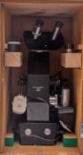 Gillett & Sibert. A cased binocular micr