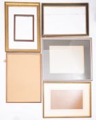 Six modern picture frames The largest 89 x 76cm