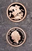 A Royal Mint 2019 sovereign,