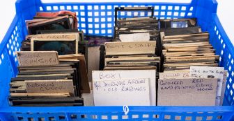 A collection of 3 1/4 inch diapositive lantern slides,