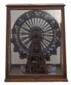 A late 19th/early 20th century scratch built scale wooden model of a Ferris wheel,