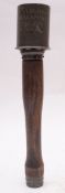 A WWII German stick grenade, dated 1939 and stamped 'RR564' and also 'Wa A 564',
