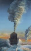 British School (20th Century) 92071 Climbing Westmorland Tank Engine 1967 Oil on Board 37 x 60cm