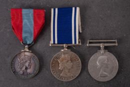 A Korea Medal to '27794974 Gnr F E Hill RA' together with an ERII Police Service LSGC Medal to '