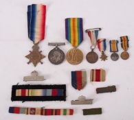 Three WWI medals. 1914-15 Star '2114 Pte G Wilkey Monmouth.