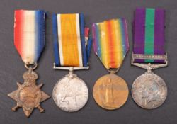A WWI group of four,1914-15 Star, War Medal, Victory medal,
