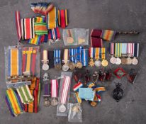 A quantity of various miniature medals,