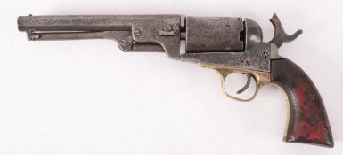 A Colt percussion cap six shot single action revolver,