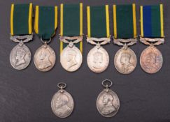 A group three Territorial Force Efficacy Medals,