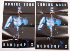 Two double crown film posters for 'Robocop 2' (1990)