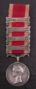 A Second China War medal with four clasps,