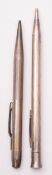 A silver Eversharp propelling pencil, London 1953, and one other silver propelling pencil,