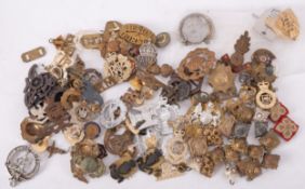 A collection of various regimental cap and lapel badges etc, including RDA.