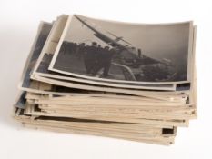 Royal Naval WWII Interest: a collection of black and white photographs taken on or from HMS Rajah