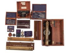 A brass theodolite by W. H. Harling, London, no.