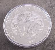 An Elizabeth II 2023 10oz silver 'Yale of Beaufort' £10 coin