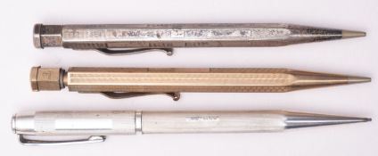 A silver Yard-O-Led propelling pencil, maker Johnson, Matthey & Co.