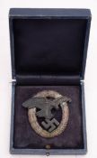 A WWII Luftwaffe Observer Qualification Badge, maker C E Juncker,