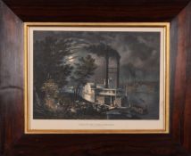 American School (19th Century) Scene of the Lower Mississippi Coloured print 31 x 41cm Published