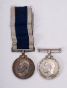 Two George VI Royal Naval Long Service and Good Conduct Medals. 'J.