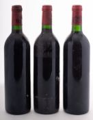 Three bottles of Ch. D'Angludet 1985 Margaux.