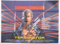 An UK quad film poster for 'The Terminator' (1984),