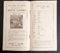 A 1932 International lawn Tennis Championship Davis Cup Programme' Great Britain vs Romania' Abbey