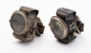 Two Lucas 'Silver King' oil fired bicycle lamps (2)