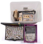 Cigarette and trade cards, a large accumulation of loose, some on album sheets or in booklets,
