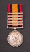 A Queen's South Africa Medal (Ghost dates) with five clasps, '76296 Dvr A.