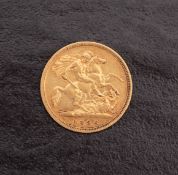A Victorian half sovereign 1896.