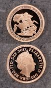 A Royal Mint 2017 sovereign,
