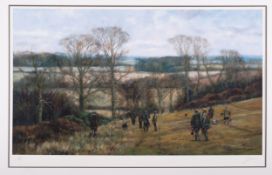 John Trickett (British, Contemporary) Shooting Print in colour 51.5 x 83cm Limited edition no.