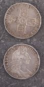 A 1697 William III half crown (Exeter Mint)