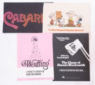 A group of UK film press books including 'A Boy Named Charlie Brown', 'Cabaret',