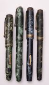 A group of four Conway Stewart fountain pens, comprising of no.380, no.75, no.388, no.84.
