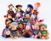 A collection of Disney soft toys mostly Winnie the Pooh All items are unchecked for completeness.