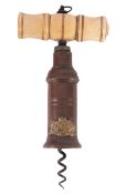 A Thomason type rack and pinion corkscrew, 19th century,