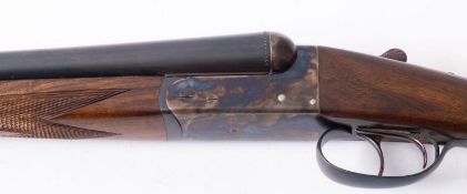 A Parker Hale 12 bore side by side boxlock shotgun, serial number '171788', 28 inch barrel,