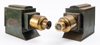 Two 'Boy's Own' tinplate Magic Lanterns.