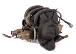 A Russian Type 57A Tank Helmet with Night-Vision Goggles, with headphones and cables,